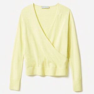 Everlane The Cashmere Wrap Sweater | Yellow | XL